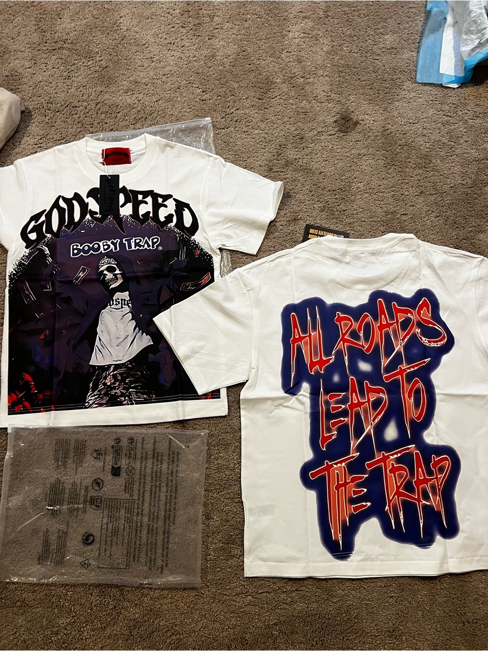 Goodspeed All Roads Lead to the Trap White Graphic Short Sleeve Tee